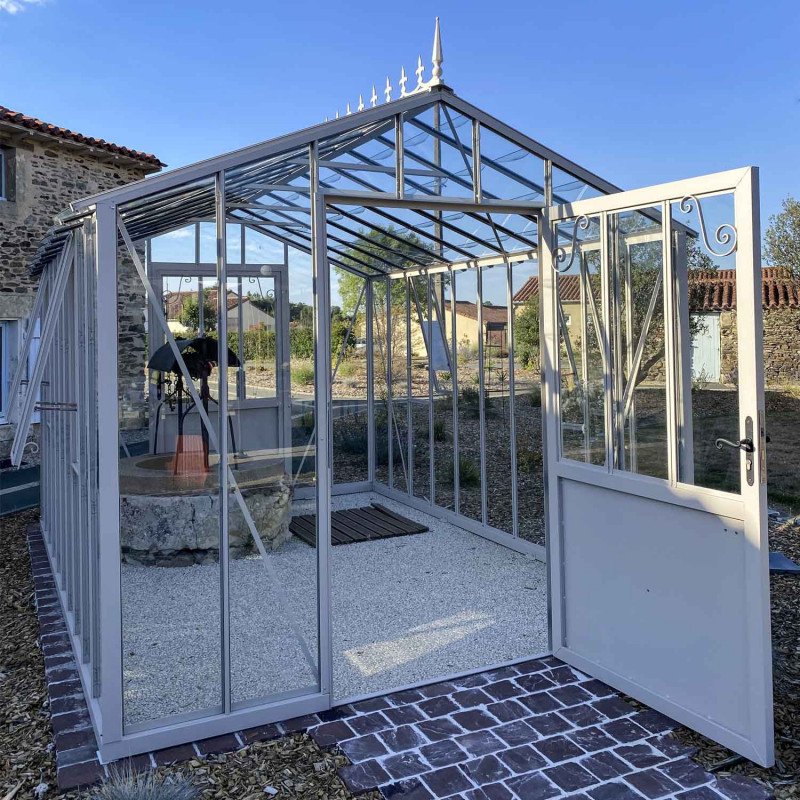 Invernadero auténtico, de 2,75 m de ancho, sobre una base de aluminio. - Imagen 9