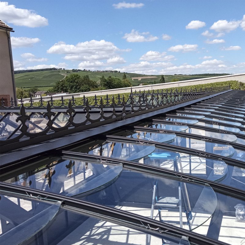 Invernadero de Antaño Amboise, de 5,60 m de ancho, sobre base de aluminio. - Imagen 5