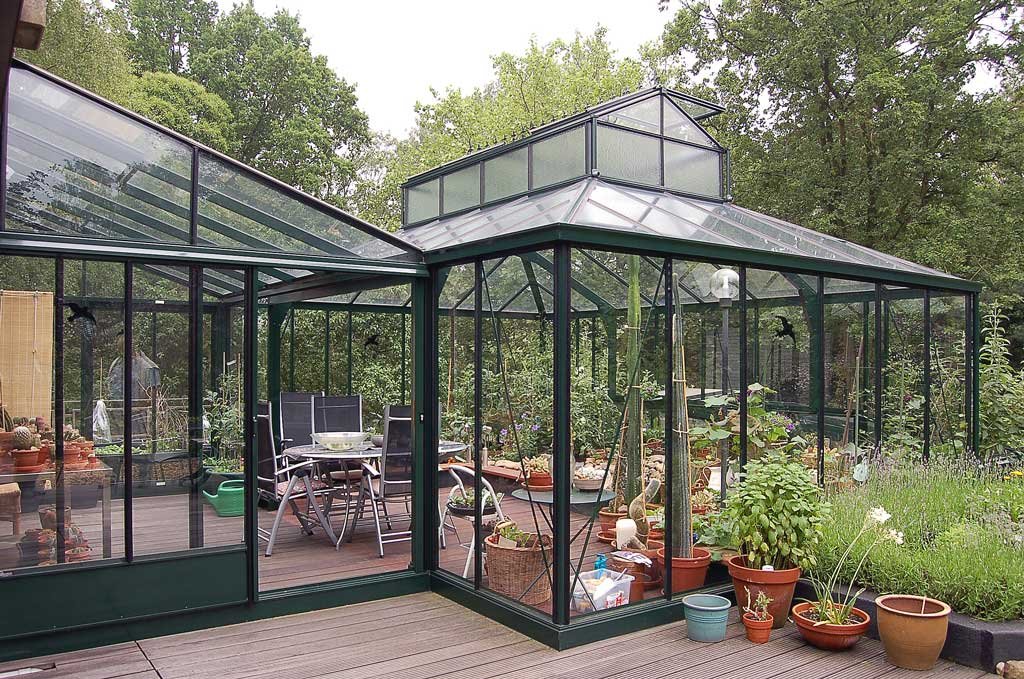Composición de Veranda e Invernadero de Cristal